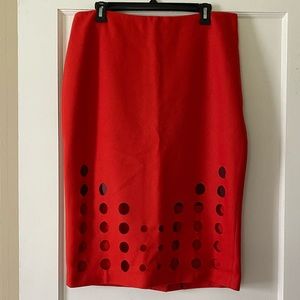 ASOS Wool Blend Geometric Pencil Skirt